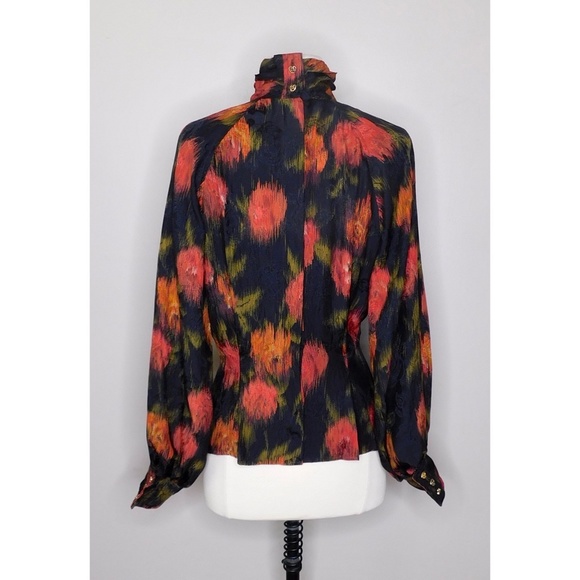 Elegant Black and Red Women's Blouse - Picture 6 of 10